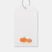 verjaardagsfeestje van pompoenen cadeaulabel (Achterkant)