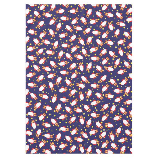 Verjaardagsfeestje van ruimteraketten tafelkleed (Voorkant)