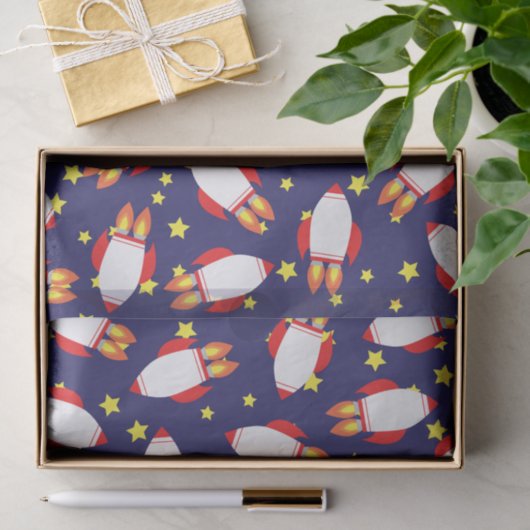 Verjaardagsfeestje van ruimteraketten tissuepapier (Geschenk)