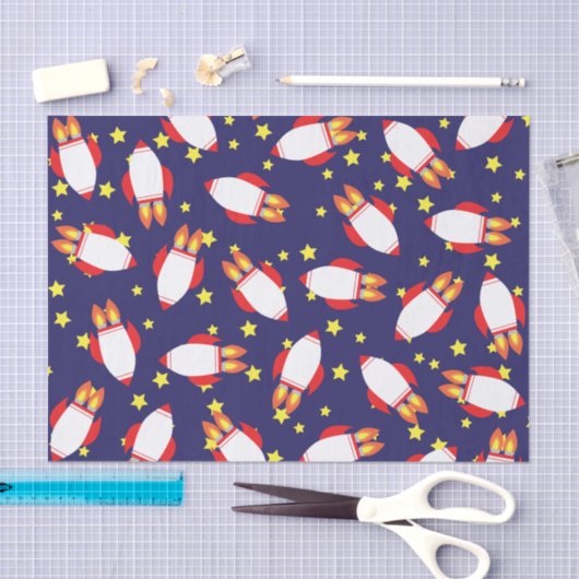 Verjaardagsfeestje van ruimteraketten tissuepapier (Craft)