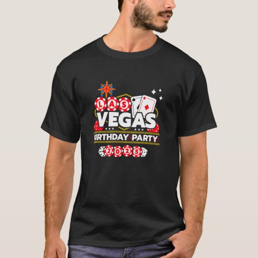 Verjaardagsfeestje Vegas Verjaardagsfeestje Vegas  T-shirt (Voorkant)