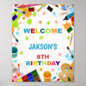 Verjaardagsfeestje Verjaardagsbord Poster (Voorkant)