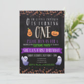 Verjaardagsfeestje verkleedfeest uitnodiging (Staand voorkant)