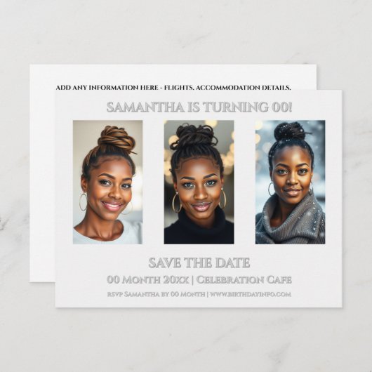 Verjaardagsfeestje verrassingsfeest elke leeftijd briefkaart (Voorkant / Achterkant)