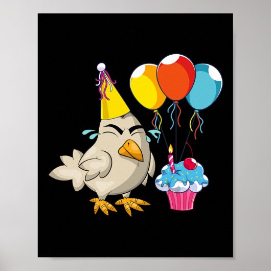Verjaardagsfeestje Viering Cupcake Grappige Boerde Poster (Voorkant)