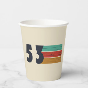 Verjaardagsfeestje vintage 1953 papieren bekers