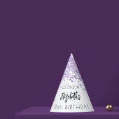 Verjaardagsfeestje violette witte sprankels feesthoedjes