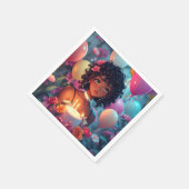 Verjaardagsfeestje voor Afro-Amerikaanse meisjes Servet (Hoek)