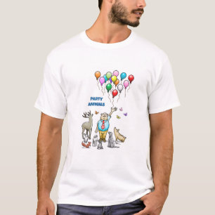 Verjaardagsfeestje voor alle dieren t-shirt