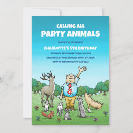 Verjaardagsfeestje voor alle feestbeesten kaart