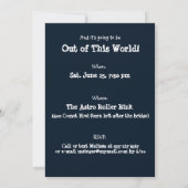 Verjaardagsfeestje voor astronauten kaart (Achterkant)