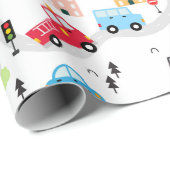 Verjaardagsfeestje voor auto's cadeaupapier (Rol Hoek)