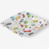 Verjaardagsfeestje voor auto's papieren bordje (Gebogen)