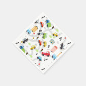 Verjaardagsfeestje voor auto's servet (Hoek)