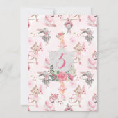 Verjaardagsfeestje voor balletdansende kitten kaart (Achterkant)