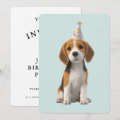 Verjaardagsfeestje voor Beagle Kaart (Voorkant / Achterkant)