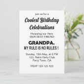 Verjaardagsfeestje voor Coole Opa Kaart (Staand voorkant)