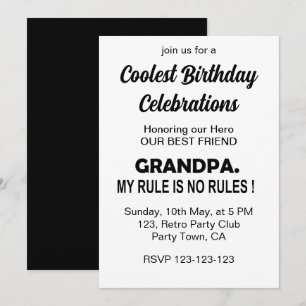 Verjaardagsfeestje voor Coole Opa Kaart