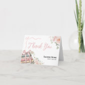 Verjaardagsfeestje voor de bruid als in een sprook bedankkaart (Voorkant)