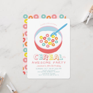 Verjaardagsfeestje voor de 'Cereal-sly Awesome Roz Kaart