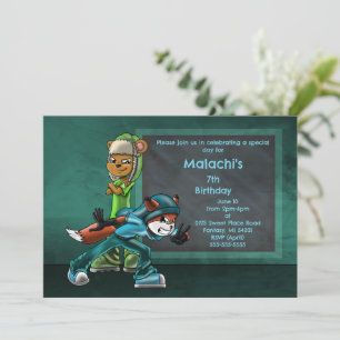 Verjaardagsfeestje voor dieren kaart