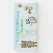 Verjaardagsfeestje voor Dieren Spandoek (Verticaal)