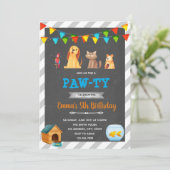 verjaardagsfeestje voor e-mail kaart (Staand voorkant)