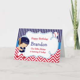Verjaardagsfeestje voor een Baseballief Cute Donke Kaart