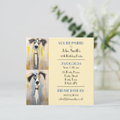 Verjaardagsfeestje voor een eigenzinnige hond kaart (Staand voorkant)