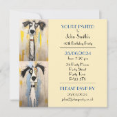 Verjaardagsfeestje voor een eigenzinnige hond kaart (Voorkant)