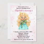 Verjaardagsfeestje voor een lieve blonde prinses m kaart (Voorkant)