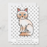 Verjaardagsfeestje voor een rode point tabby Birma