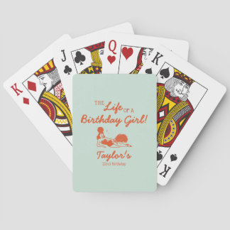 Verjaardagsfeestje voor een Verjaardagsmeisje Pokerkaarten
