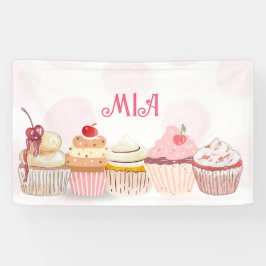 Verjaardagsfeestje voor een zoete eenjarige spandoek