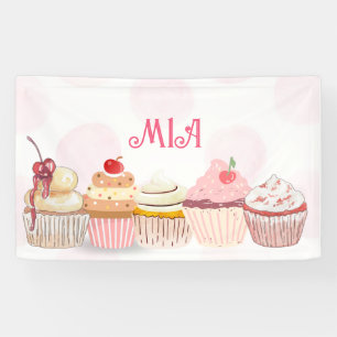 Verjaardagsfeestje voor een zoete eenjarige spandoek