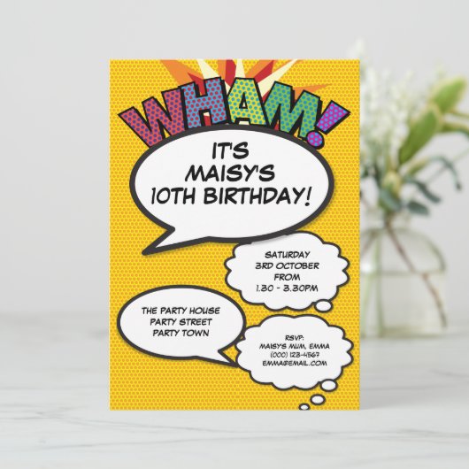 Verjaardagsfeestje voor elke leeftijd Modern leuk  Kaart (Staand voorkant)