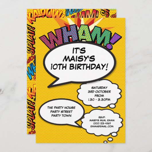 Verjaardagsfeestje voor elke leeftijd Modern leuk  Kaart (Voorkant / Achterkant)