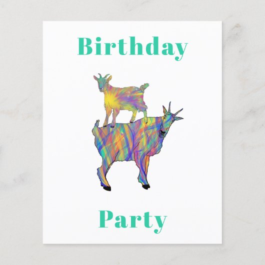 verjaardagsfeestje voor geit (Achterkant)