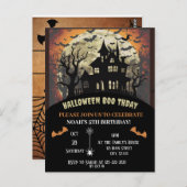 Verjaardagsfeestje voor Halloween Briefkaart (Voorkant / Achterkant)