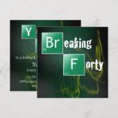Verjaardagsfeestje voor het verbreken van 40 kaart (Voorkant / Achterkant)