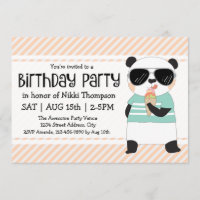 Verjaardagsfeestje voor hipster panda meisje