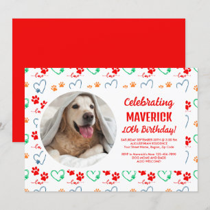 verjaardagsfeestje voor honden kaart