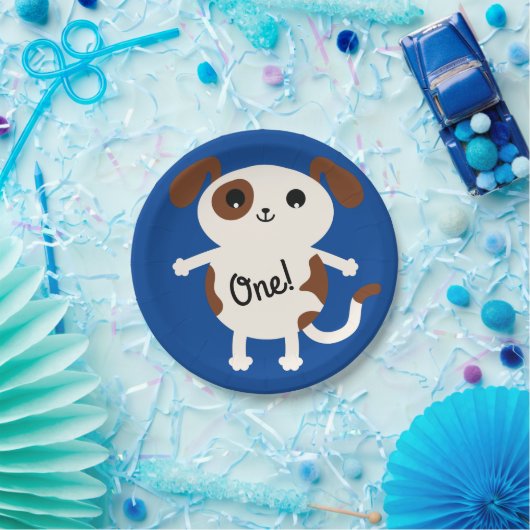 Verjaardagsfeestje voor honden Kinder Papieren Bordje (Feest)