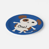 Verjaardagsfeestje voor honden Kinder Papieren Bordje (Gekanteld)