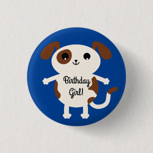 Verjaardagsfeestje voor honden Kinder Ronde Button 3,2 Cm