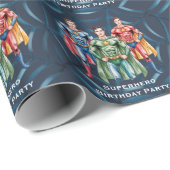 Verjaardagsfeestje voor jongens cadeaupapier (Rol Hoek)