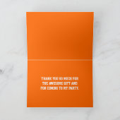 Verjaardagsfeestje voor jongens groene bedankkaart (Binnen)