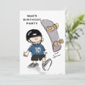 Verjaardagsfeestje voor jongens kaart (Staand voorkant)