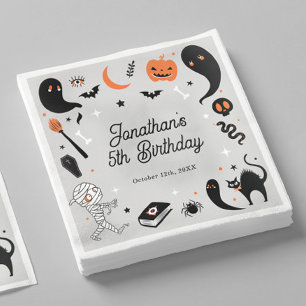 Verjaardagsfeestje voor jongens met Halloween Servet
