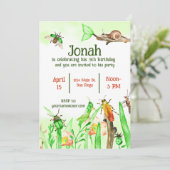 verjaardagsfeestje voor jongens met insecten Cute  Kaart (Staand voorkant)